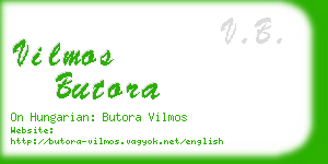 vilmos butora business card